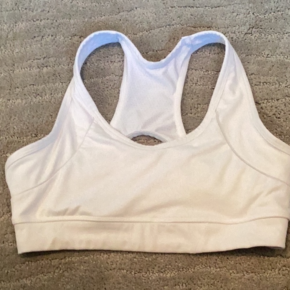 Bally white sports bra EUC